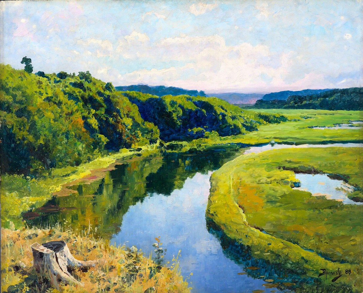 "Река Клязьма. Жуковка" 1888г.