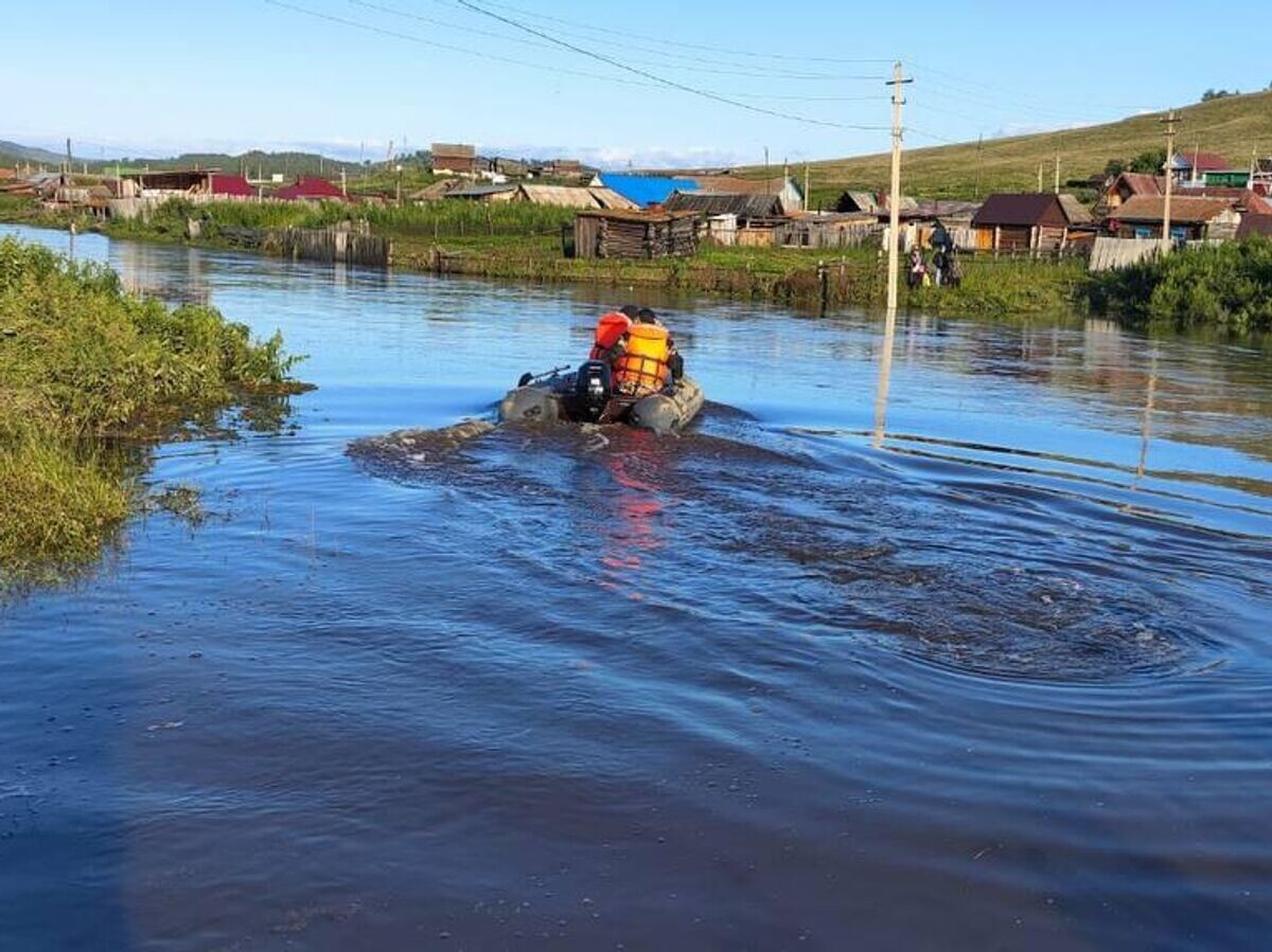    Башкирское село Мулдашево, отрезанное от "большой земли" после обильных осадков© Фото : Кирилл Первов/Telegram