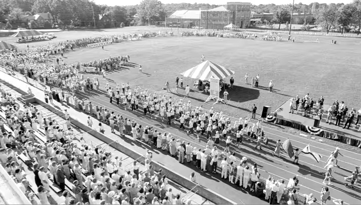 Церемония открытия Олимпийских игр в Сент-Луисе (США), 27 июня 1904 года. (BETTMANN/BETTMANN ARCHIVE)