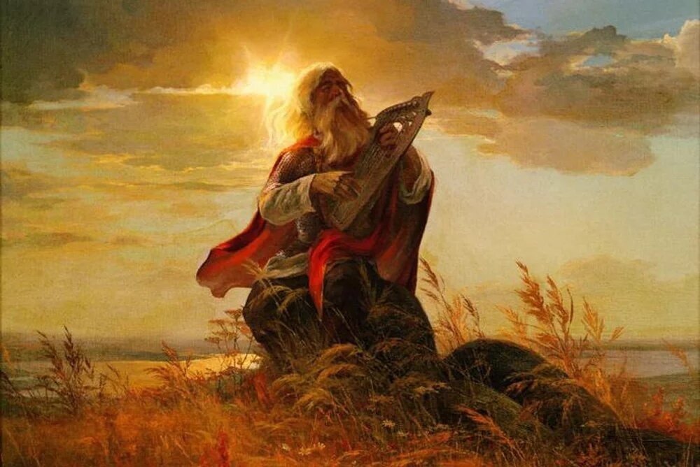 Сказитель былин. В иллюстративных целях.