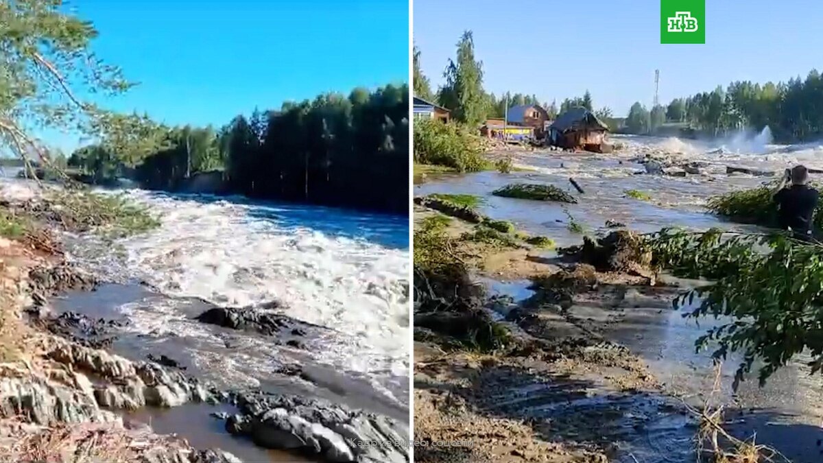    «Плотины просто нет»: первое видео из Карелии