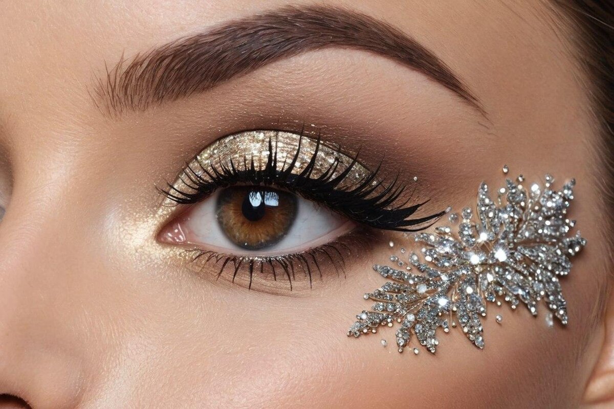 Картинка 1.  Новогодний макияж