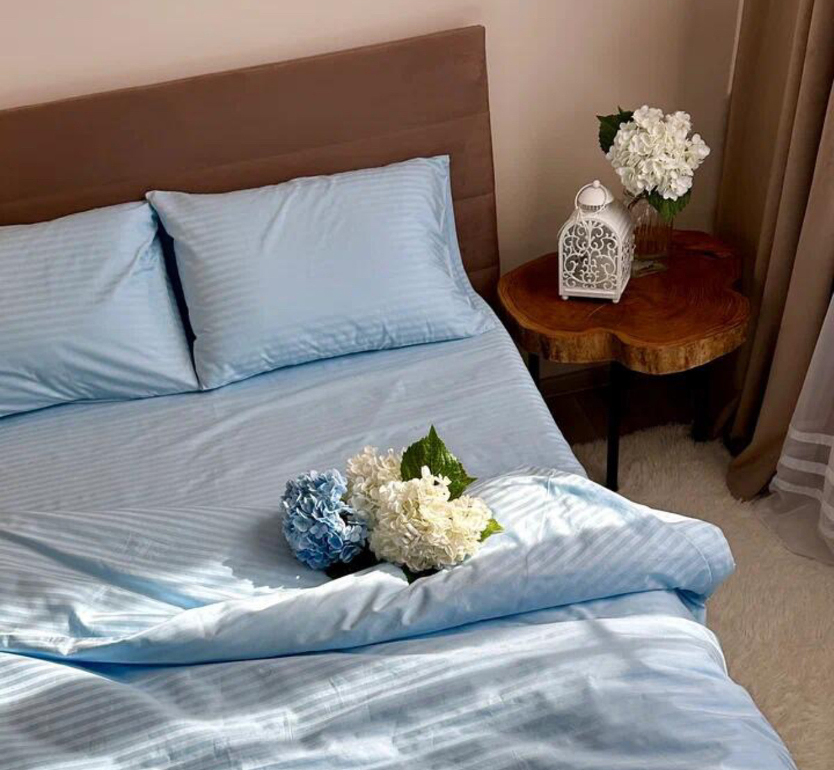 Комплект из страйп сатина в нашем исполнении