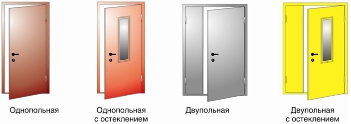 Типы противопожарных дверей