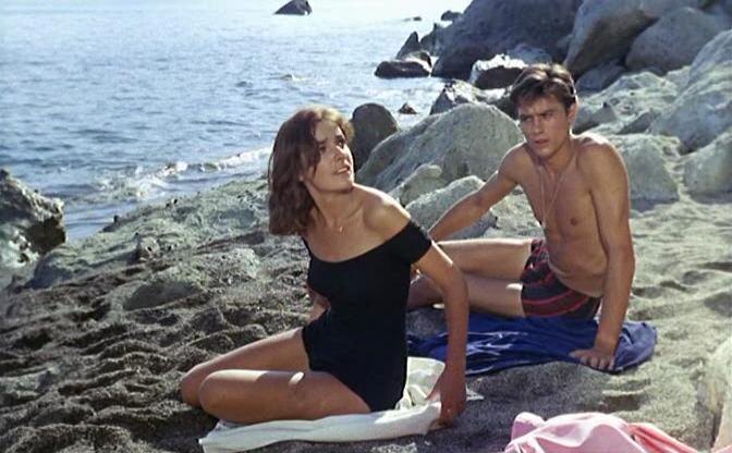 Кадры из фильма «На ярком солнце» Мари Лафоре и Ален Делон