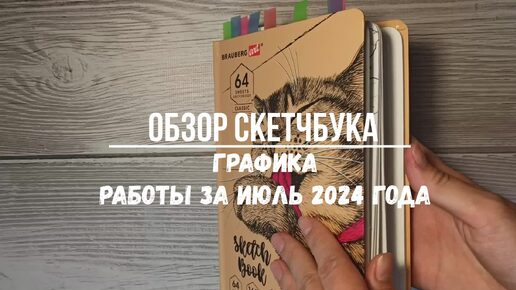 Обзор скетчбука, графика работы за июль 2024