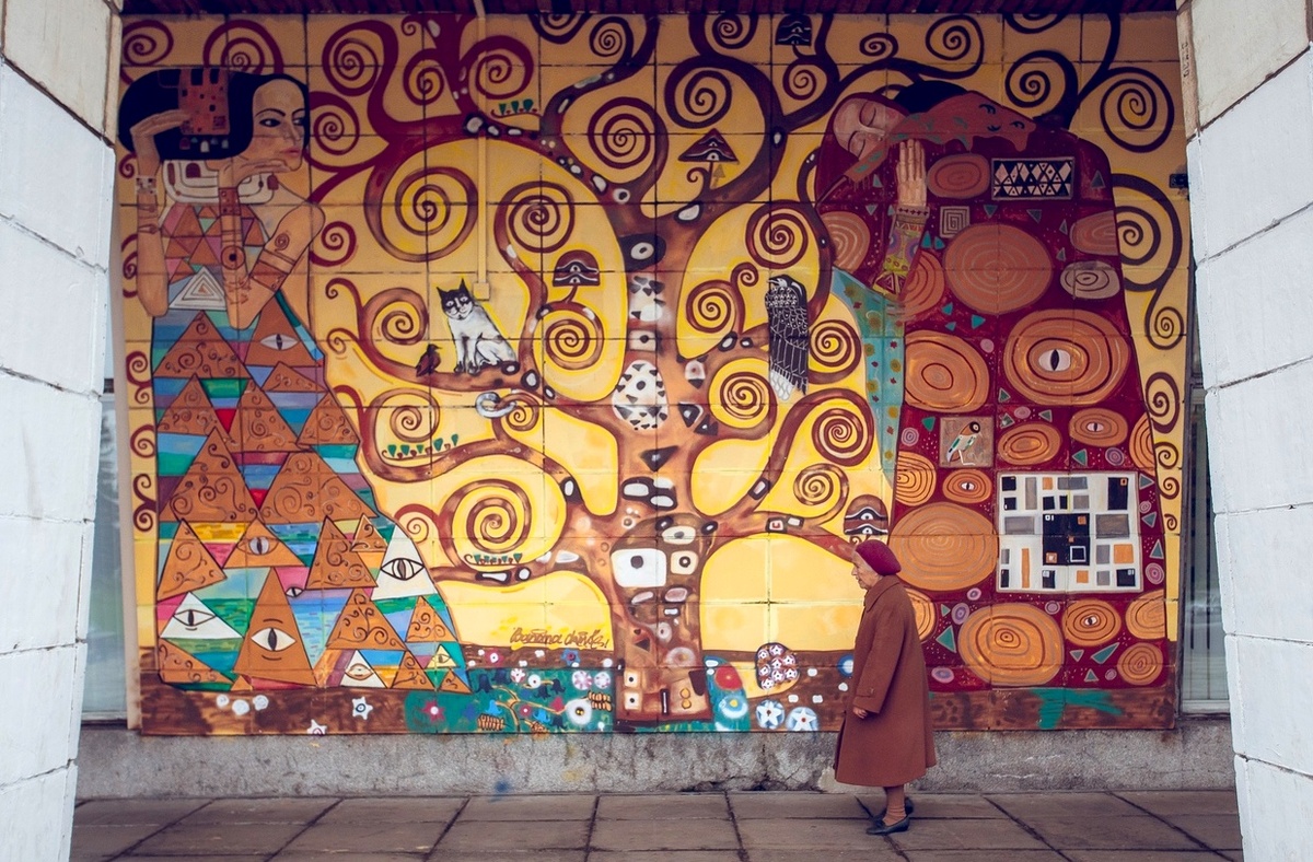 Работа по произведению Густава Климта. Фото Музейное объединение (Архангельск) / vk.com/arhmuseum