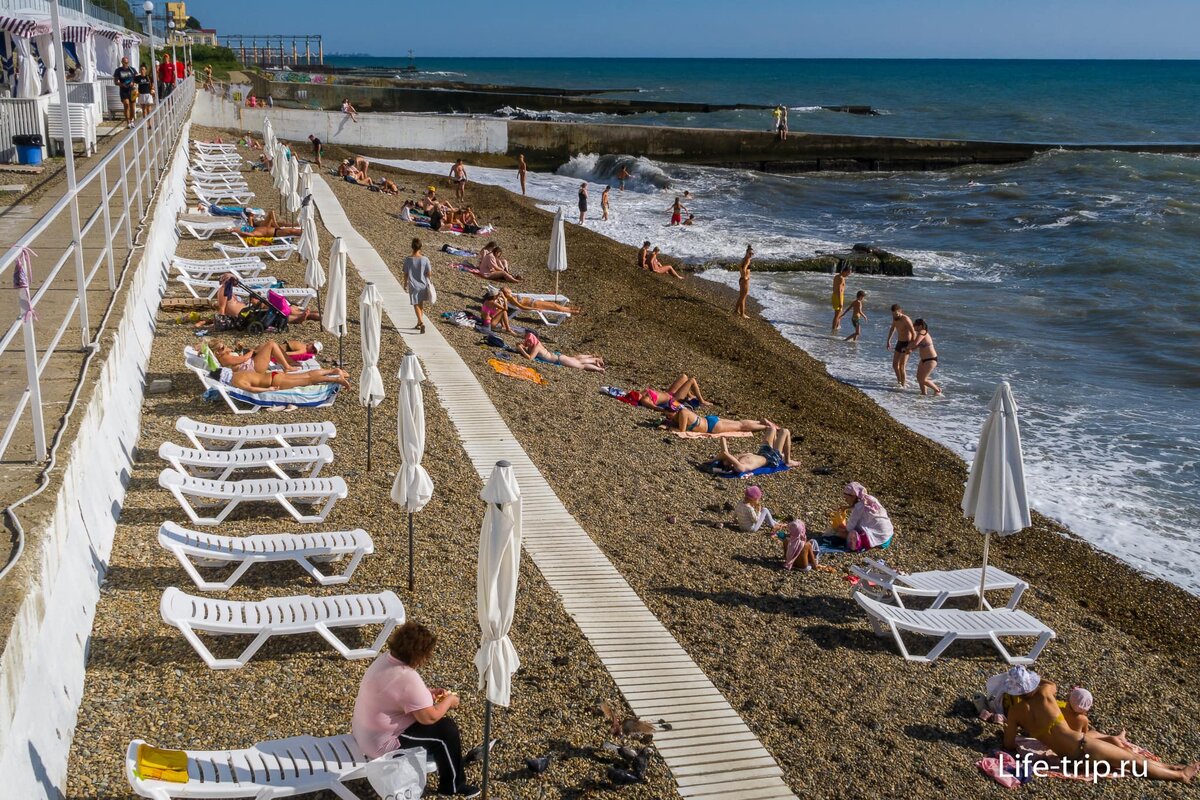 Пляж Бытха г.Сочи