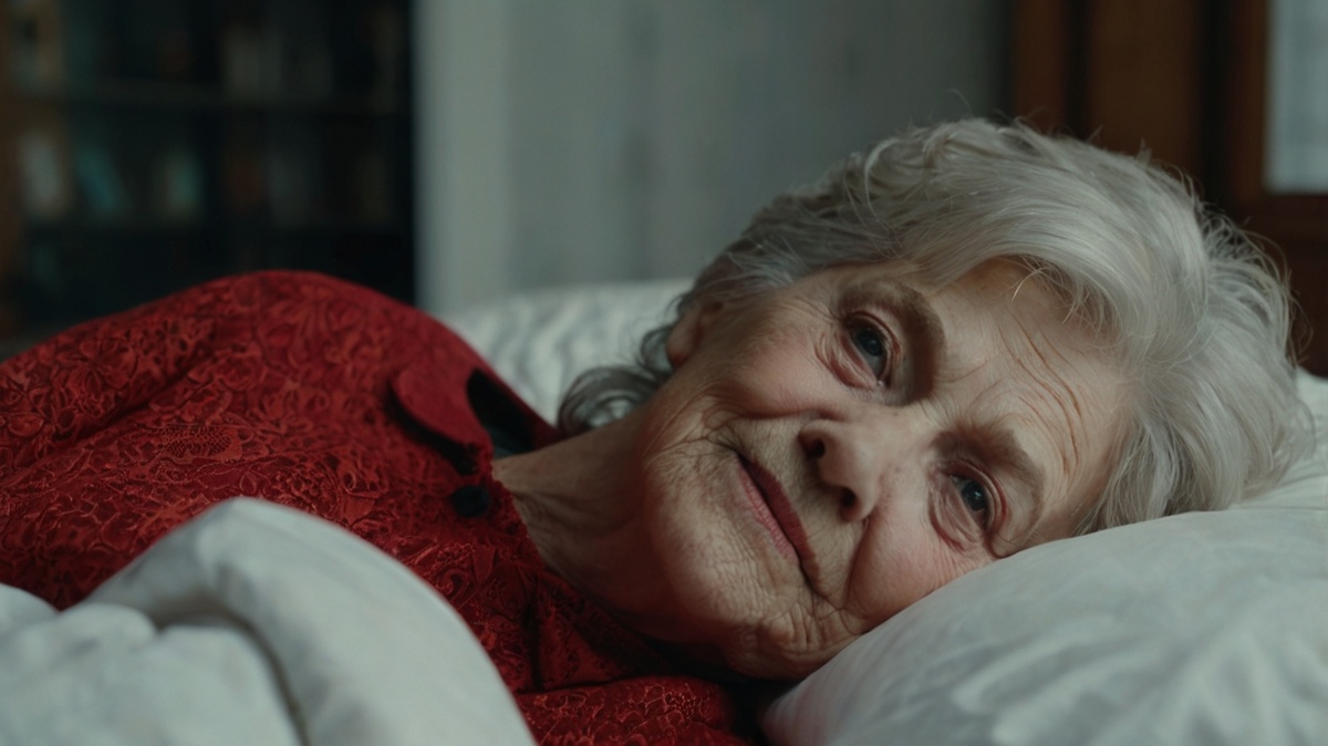 Фаина Макаровна возле любимого телевизора.