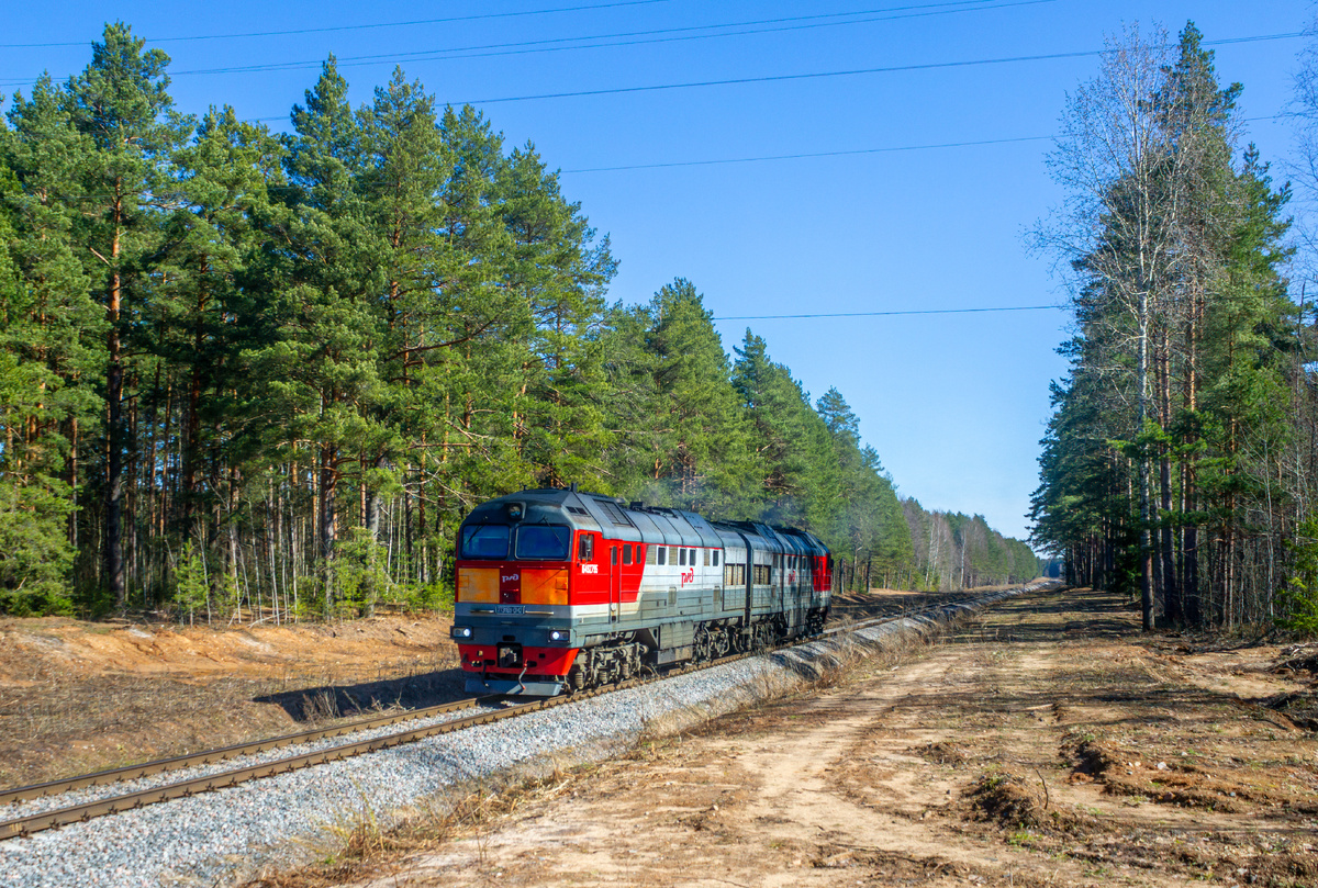Тепловоз 2ТЭ116У-0142 следует резервом 
