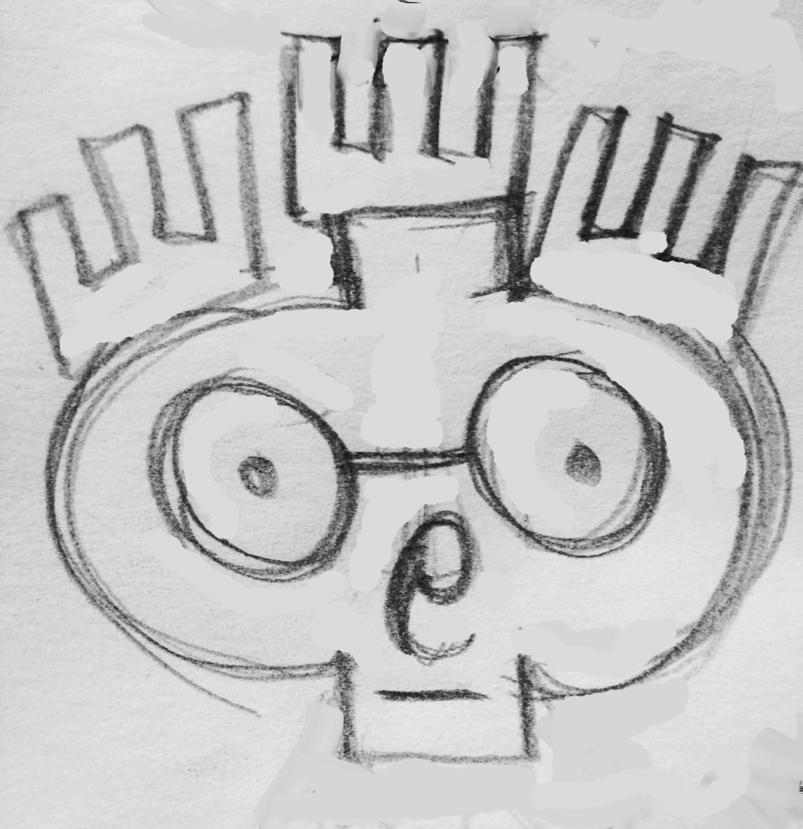 Мордочка из букв.