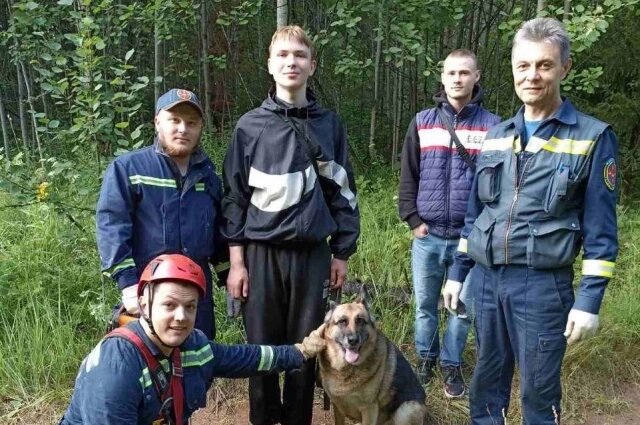    Спасателям удалось помочь застрявшей в колодце собаке. Фото: Пермская городская служба спасения