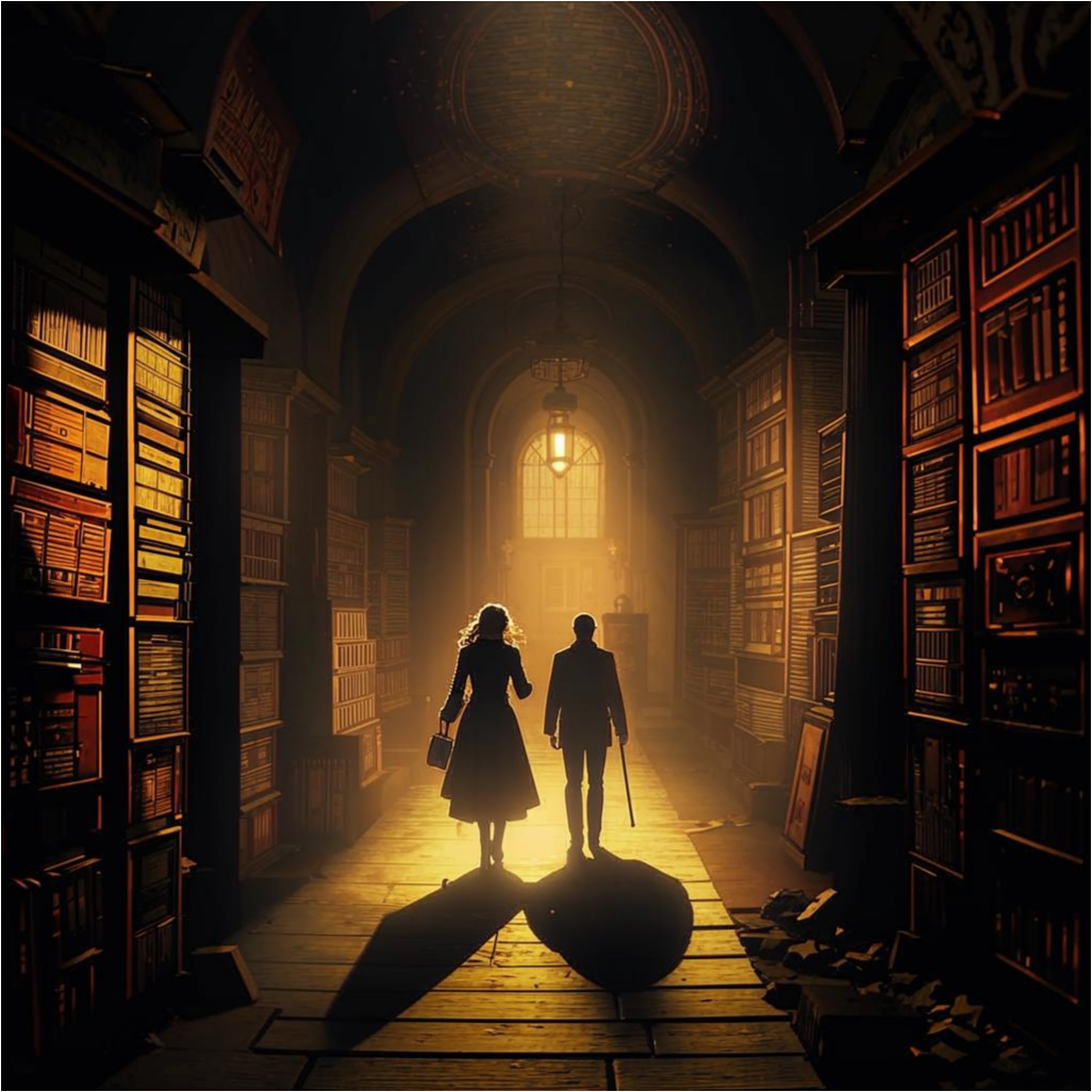 Старинные архивы, пыльные книгами, 