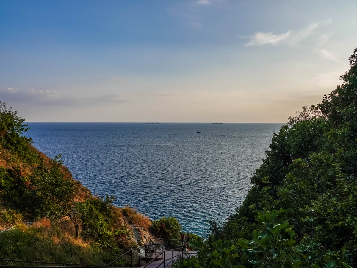 Вид с лестницы базы отдыха «Прибой»