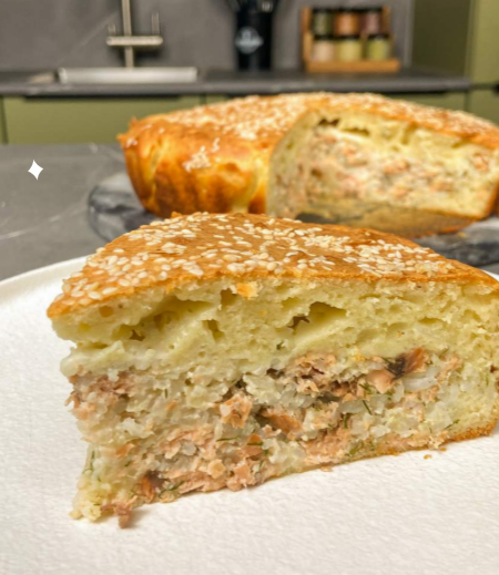 рыбный пирог с рисом