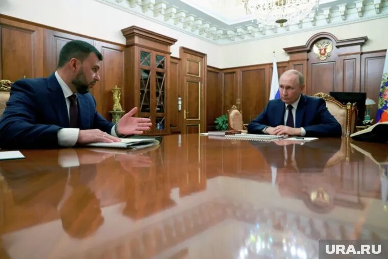 Президент РФ Владимир Путин встретился с главной ДНР Денисом Пушилиным. Фото: Гавриил Григоров/РИА Новости