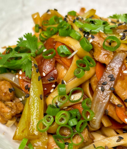 удон с курицей и овощами рецепт