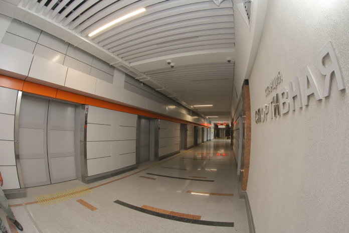 На станции метро «Спортивная» закончены отделочные работы. Фото: Михаил Периков