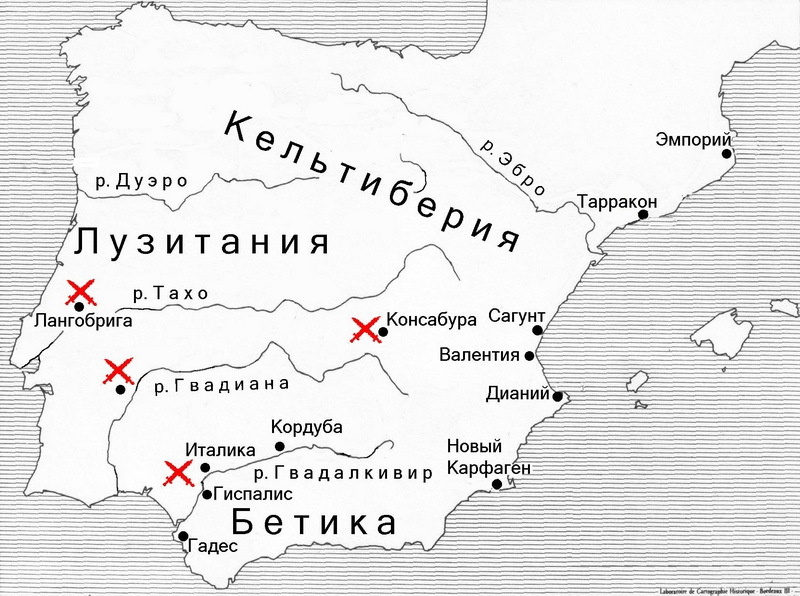  Испанский театр военных действий в 80–78 годах до н.э.