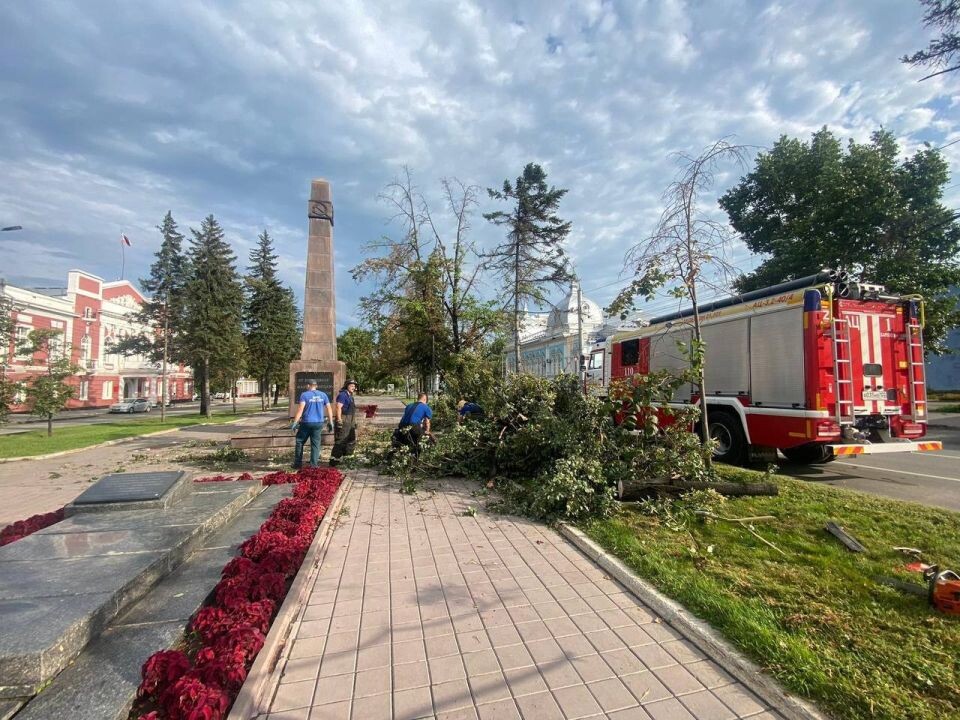    Последствия непогоды в Барнауле. Источник: t.me/barnaul_org