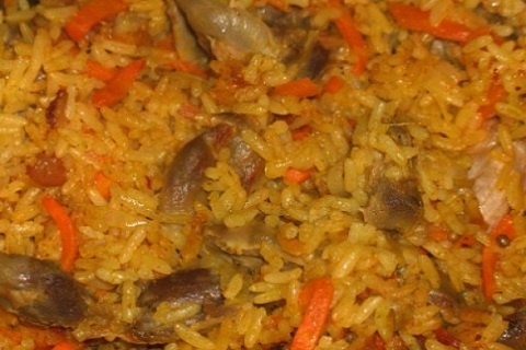 Рецепт Плов из куриных сердечек