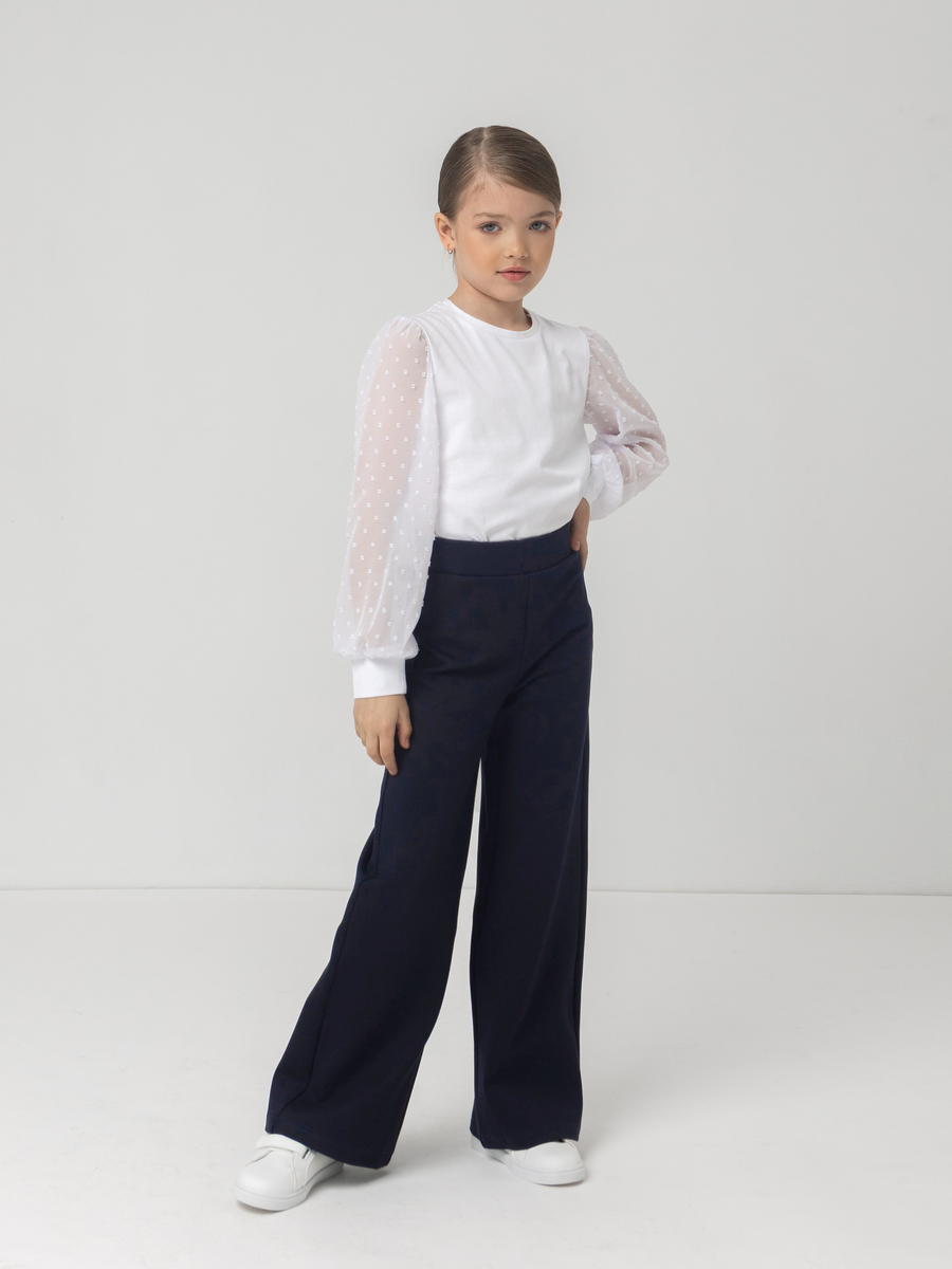 Брюки палаццо трикотажные и блуза 003 Lelu kids