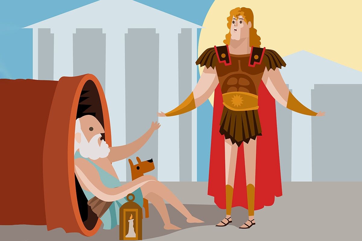 Диоген, по легенде, живший в бочке, считается самым первым анархистом. Источник: Shutterstock📷
