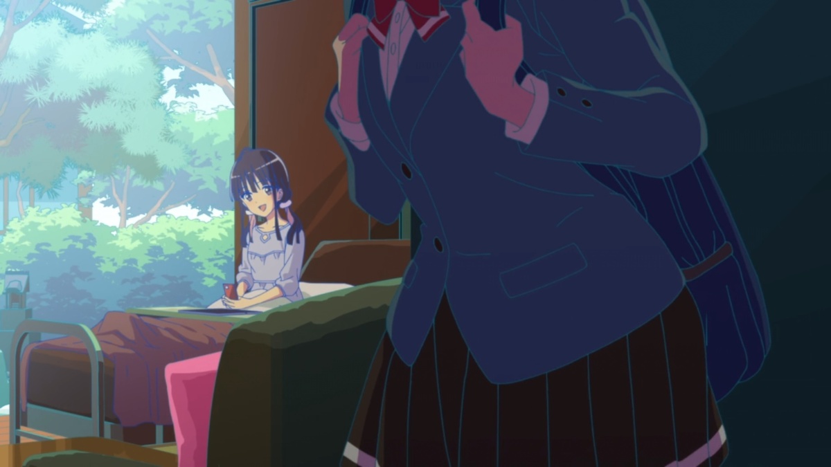 -Мне сегодня на ЛФК... ...Из-за долгого лежания  в больнице, организм Мэгуми так ослаб, что ей приходится проходить реабилитацию. Но она не сдаётся. Она намерена научиться ходить и поступить в "Таканосаки" к Канате и войти в группу чирлидинга школы.