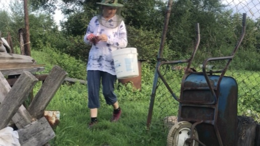 Одна в деревне/ Сад в жару/ Грудинка на овощах/