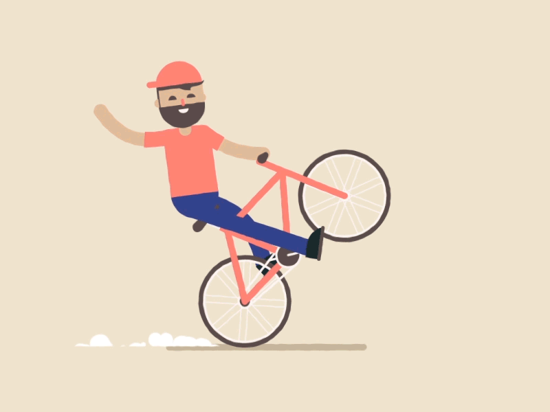 Велосипедист едет в гору :)