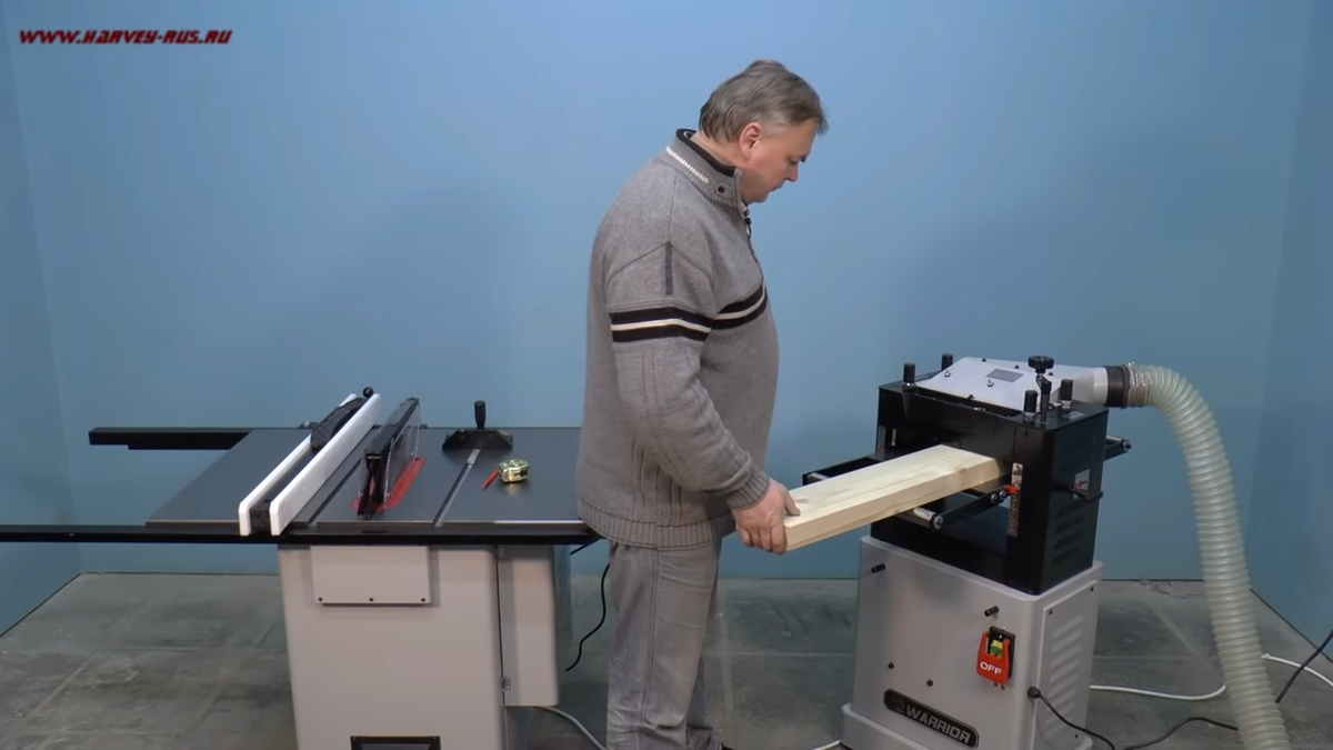 Откалибруем доску в рейсмусе