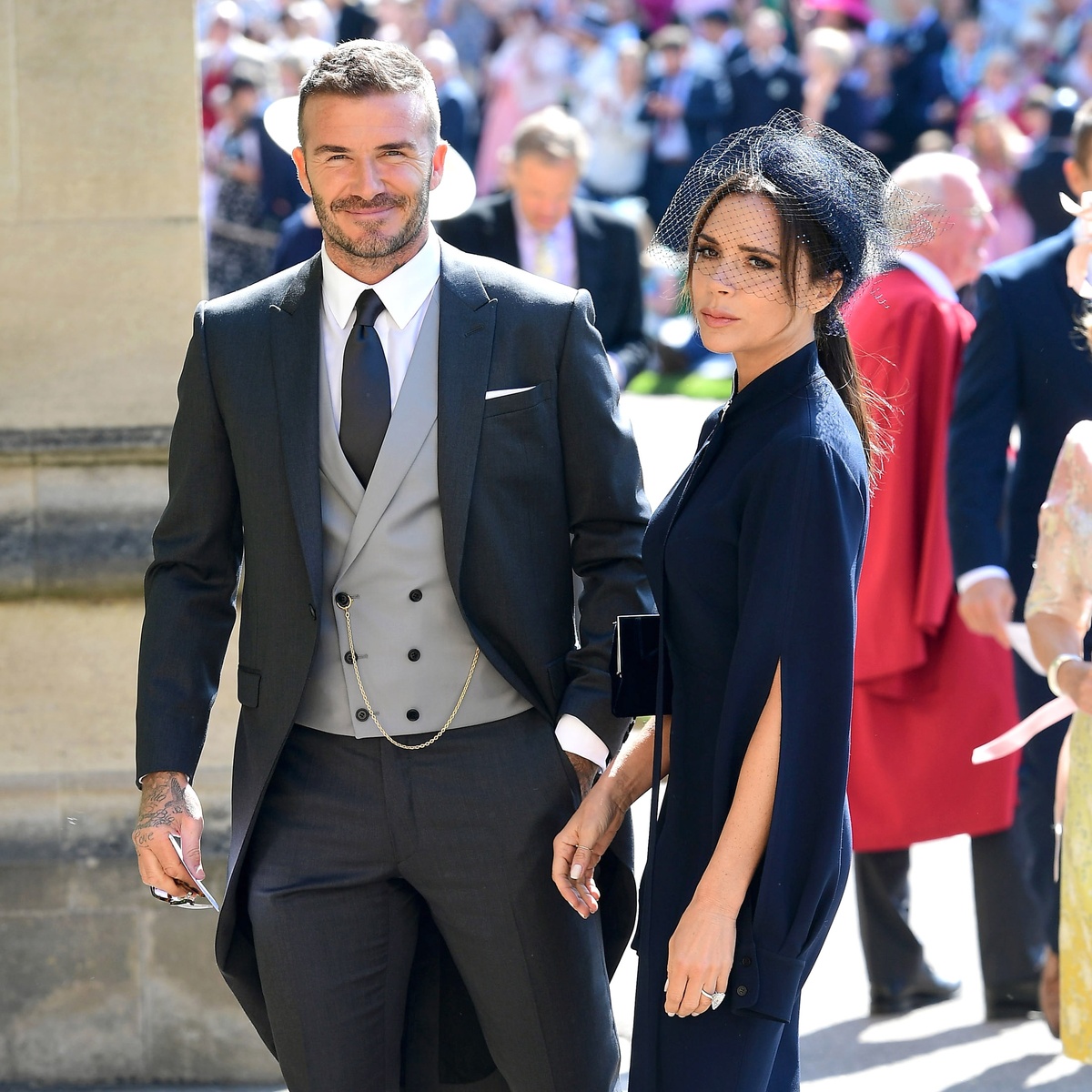 Бекхэмы на свадьбе Гарри и Меган. Фото Getty Images