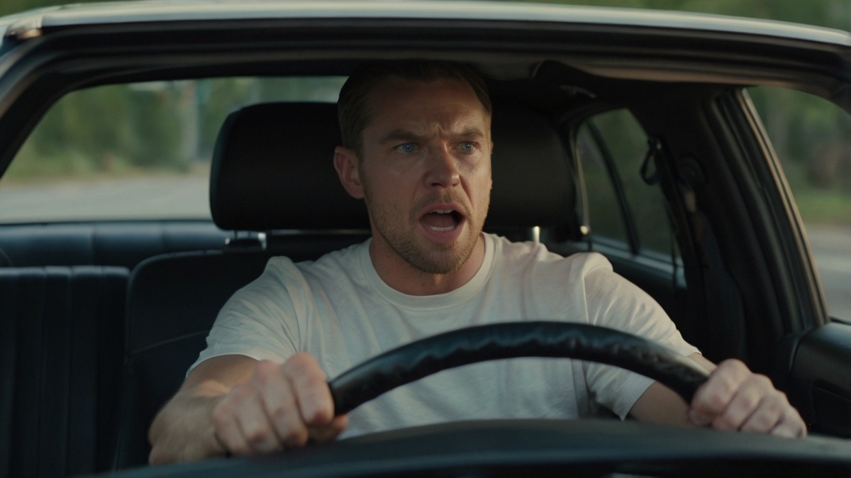 Это Артём, которого незнакомец собирается прогнать с парковки.