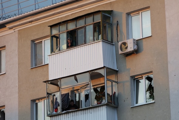 Последствия обстрела центра Белгорода. Фото: Антон Вергун / РИА Новости