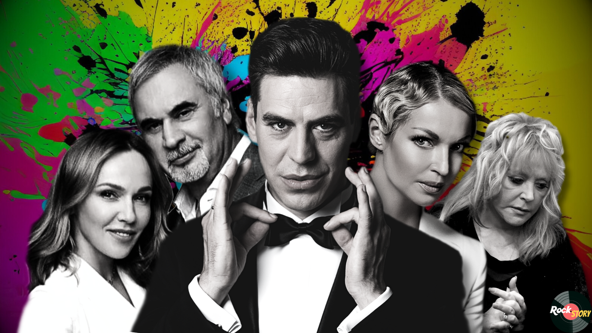 На фотографии: Альбина Джанабаева, Валерий Меладзе, Дмитрий Дюжев, Анастасия Волочкова и Алла Пугачёва