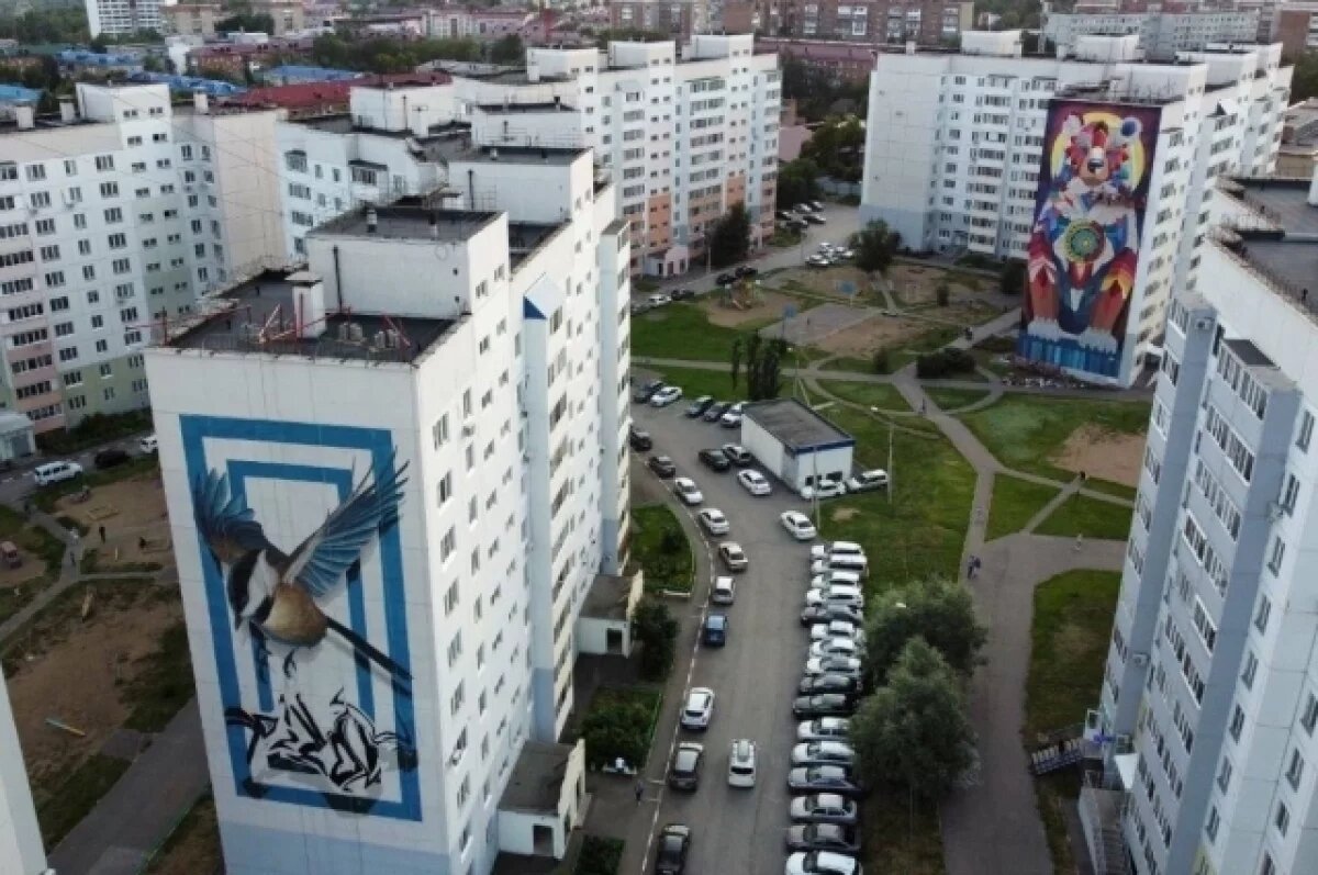    В Омске стрит-арт художники рисуют уже 5 муралов на зданиях
