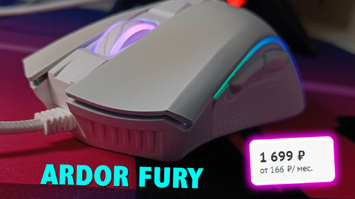 Не совсем бюджетная игровая проводная мышка Ardor Fury за 1700р