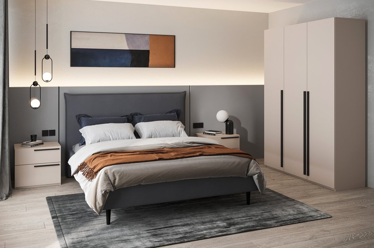 Распашной шкаф Кимбол-3-150-210 Latte, divan.ru