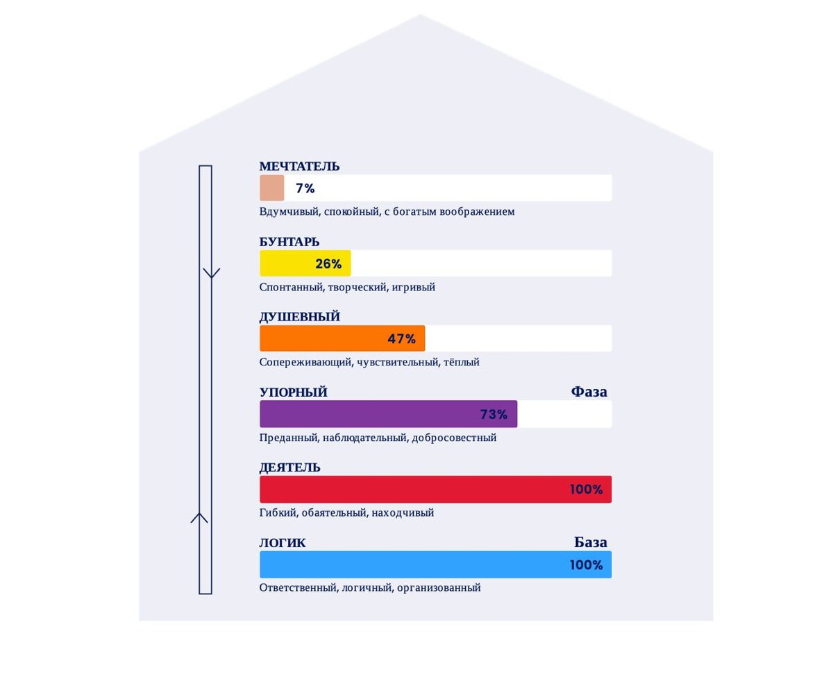Картинка 1: Пример структуры личности по PCM