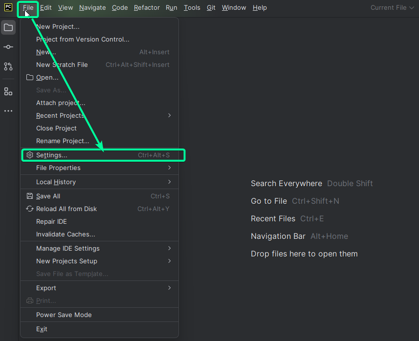 Pycharm setup