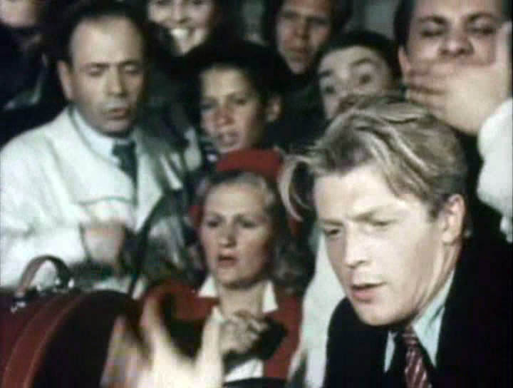 Олег Стриженов и Евгений Леонов в фильме "Спортивная честь", 1951