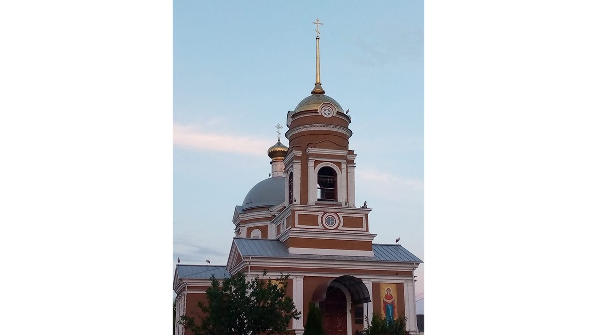    В Курской области в День Крещения Руси на храм прилетели аисты