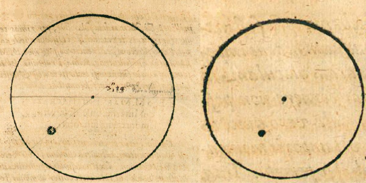    Первые в истории зарисовки солнечных пятен, сделанные в 1607 году Иоганном Кеплером с помощью камеры-обскура / © Hayakawa et al. The Astrophysical Journal Letters (2024)