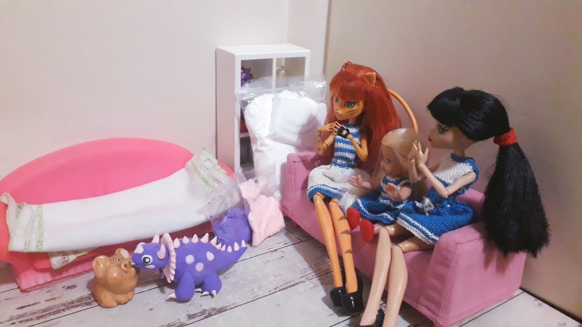 Малышка получилась озорная и непоседливая