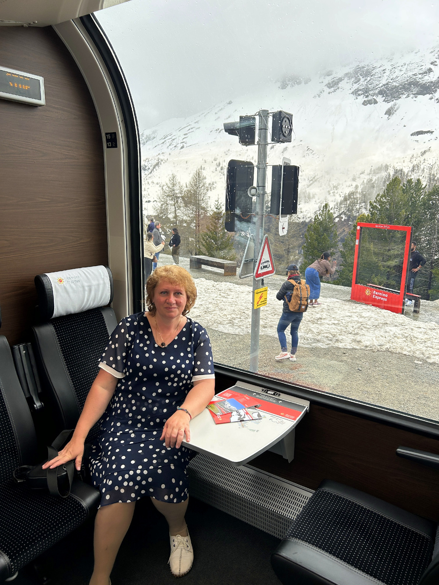 Я в знаменитом поезде Бернина Экспресс