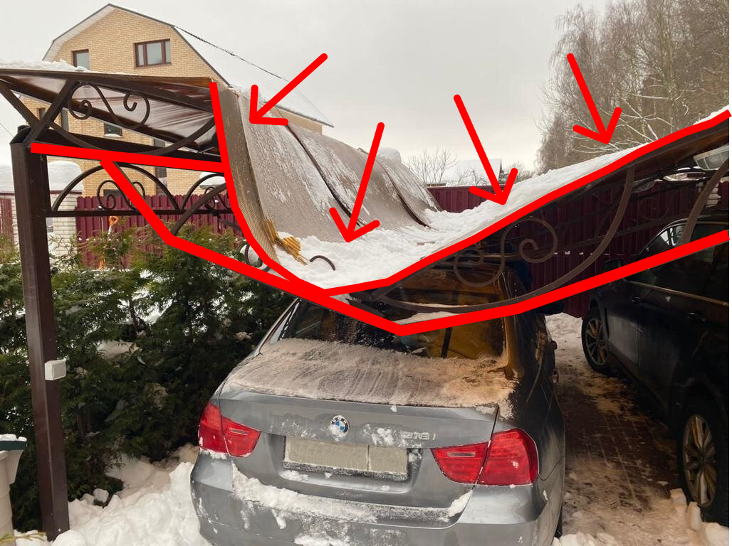 Почему навесы падают