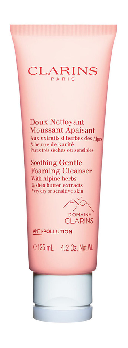 ОЧИЩАЮЩИЙ ПЕНЯЩИЙСЯ КРЕМ ДЛЯ ОЧЕНЬ СУХОЙ И ЧУВСТВИТЕЛЬНОЙ КОЖИ CLARINS doux nettoyant moussant apaisant
