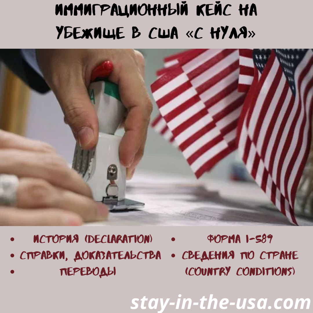 Полная подготовка кейса на политическое убежище в США "с нуля"