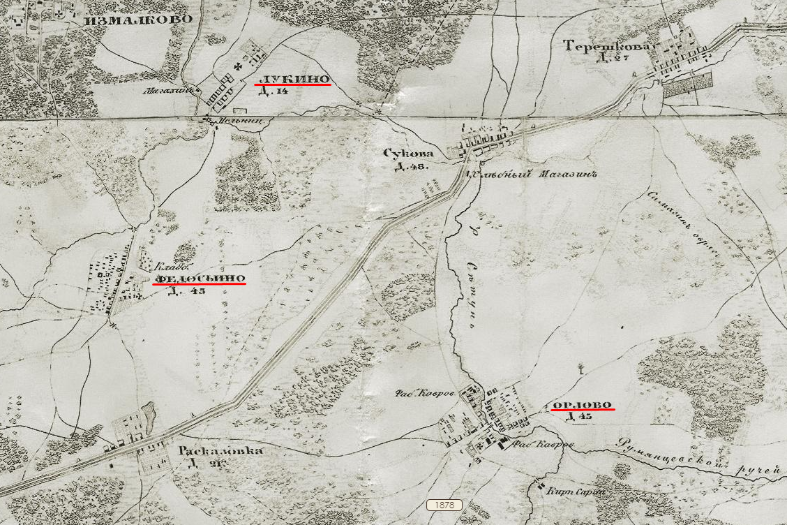 Территория Ново-Переделкина на топографической карте окрестностей 1878 года. Источник: retromap.ru
