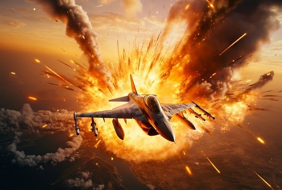    Истребитель F-16 в представлении ИИ